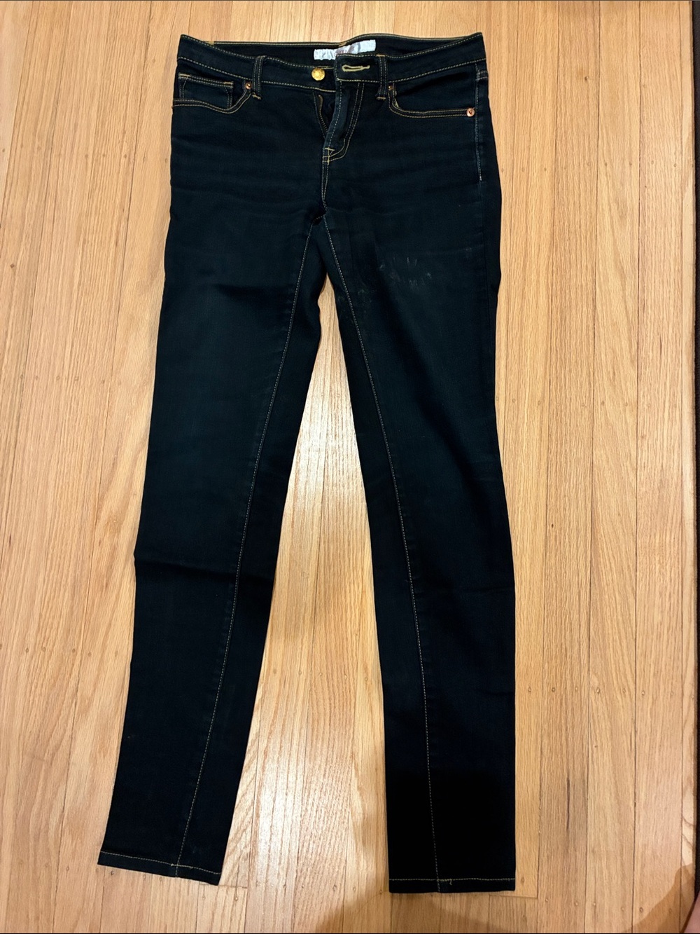 Uniqlo Black Skinny Jeans with Contrast Stitching